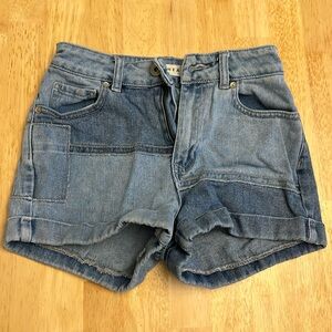 Bullhead Denim Mom Shorts - Patchwork